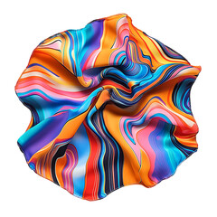 Contemporary Cooling Bandana with a Dynamic Abstract Isolated on Transparent Background
