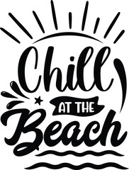 Obraz premium Chill at the beach svg