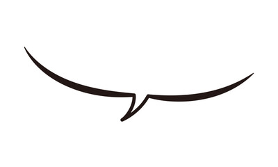 手書き風太さ変動ベクター単体吹き出し13