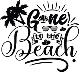 Gone to the beach svg