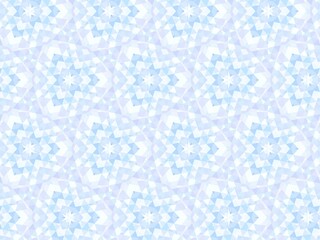 涼しげな青と水色の繊細で神秘的なモザイク～抽象的な幾何学模様の背景素材76