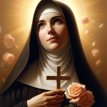 Ilustra&ccedil;&atilde;o da Santa Rita de C&aacute;ssia