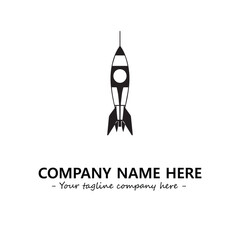 Rocket silhouette logo company design vector illustration