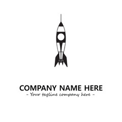 Rocket silhouette logo company design vector illustration