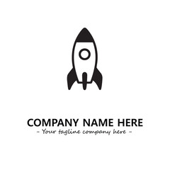 Rocket silhouette logo company design vector illustration