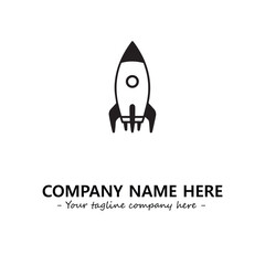 Rocket silhouette logo company design vector illustration