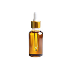 Naklejka premium Amber Glass Dropper Bottle with Essential Oil or Serum