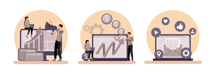 Marketing Campaign Management concept. Marketing Investment. Marketing automation.