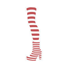 Fototapeta premium Female leg silhouettes represented in stripes. Legs design element.