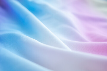 Abstract colorful rainbow color fabric soft wave smooth texture surface background