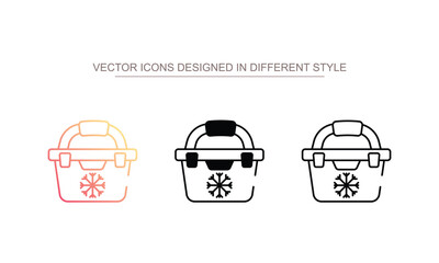 Ice Box icon design with white background stock illustration
