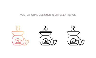 Aromatherapy icon design with white background stock illustration