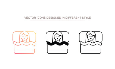 Sleeping icon design with white background stock illustration