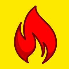 vector illustration of a fire icon