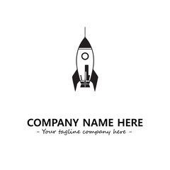 Rocket silhouette logo company design vector illustration