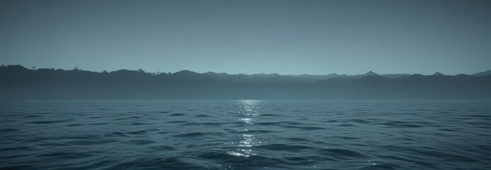 Subtle light blue to deep teal gradient, evokes tranquil ocean depths ,  calming colors,  ocean gradient,  artwork