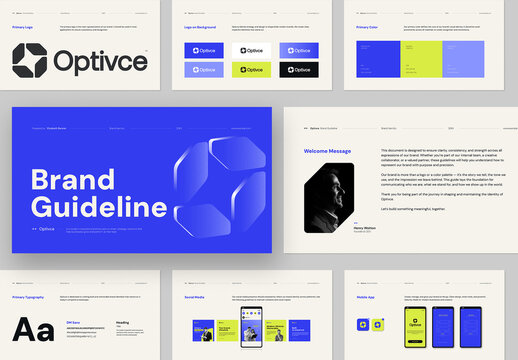 Modern Brand Guidelines Presentation Template for Identity