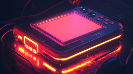 Retro futuristic handheld gaming device