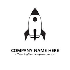 Rocket silhouette logo company design vector illustration