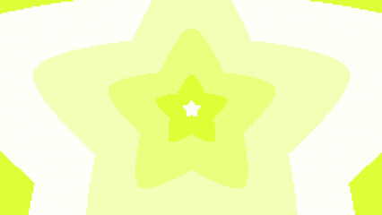 8bitレトロゲーム風、可愛い星形の壁紙イラスト（黄色）