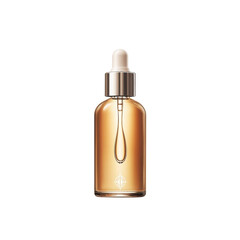 Amber Glass Dropper Bottle with Golden Liquid - Skincare Product Mockup