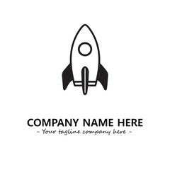 Rocket silhouette logo company design vector illustration