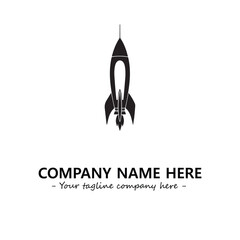 Rocket silhouette logo company design vector illustration