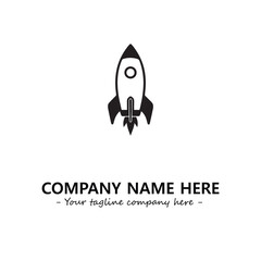 Rocket silhouette logo company design vector illustration