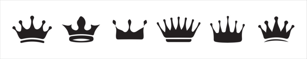 Obraz premium Royal Crown Silhouette Vector Design