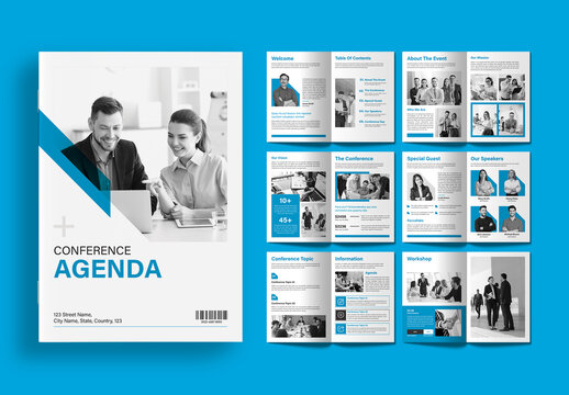 Modern Corporate Conference Agenda Template