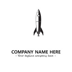 Rocket silhouette logo company design vector illustration