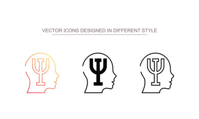 Psychology icon design with white background stock illustration