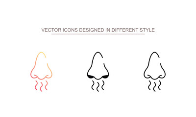 Smell icon design with white background stock illustration