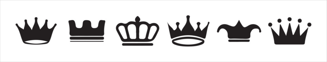 Obraz premium Simple Flat Royal Crown Silhouette