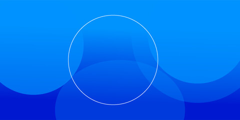 Abstract blue background with circles. Vector illustration
