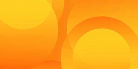 Vibrant orange and yellow background with abstract circular patterns. The background is smooth and bright, featuring orange and yellow hues. Colorful gradient background with copy space