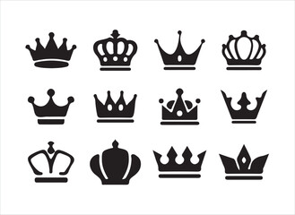 Thin Line Crown Vector Icon