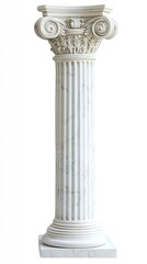 Fototapeta premium White marble Doric pillar architecture ancient column.