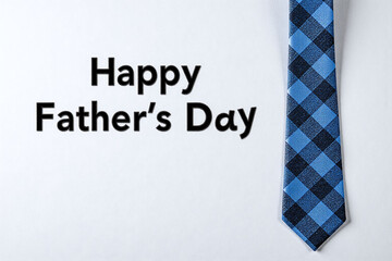 blue tie with the words happy fathers day on it