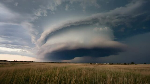 storm over the field