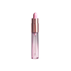 Obraz premium Elegant Pink Glass Dropper Bottle with Rose Gold Cap - Cosmetic Serum Packaging