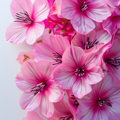 Petal Blossom: A delicate cluster of vivid, pink blossoms with intricate patterns blooms, offering a glimpse of nature's artistry.