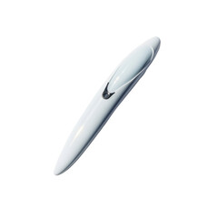 Sleek White Pen with Modern Design, Isolated on Black Background