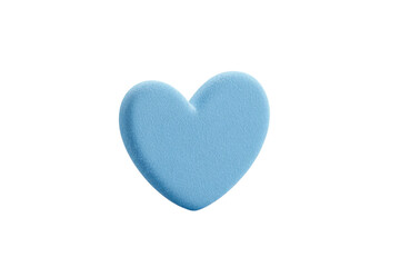 Fototapeta premium Blue heart shaped object isolated on black background, cut out