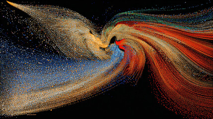Cosmic Collision A Stunning Visualization of Interstellar Dynamics and Galactic Interactions in Deep Space