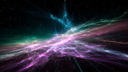 Abstract Space Nebula A Mesmerizing Display of Cosmic Energy and Interstellar Light in the Vast Universe