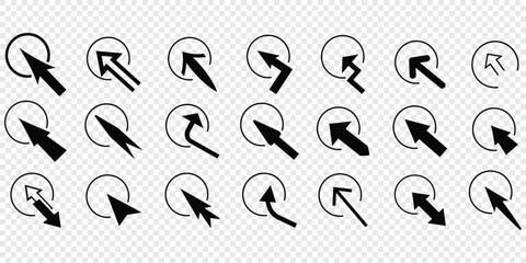 set of arrow icons  in various shapes and directions. eps 10.