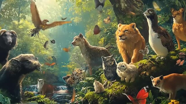 group of wild animals