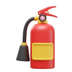 Obraz premium 3d rendered illustration of a red fire extinguisher for emergency and safety purposes