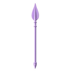 Minimal Arrow with Elegant Smooth Contours in Soft Purple Isolated on Transparent Background